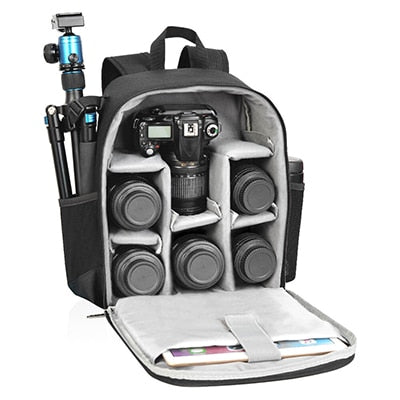 Multi-functional Camera Backpack Digital DSLR Camera Bag Waterproof  Bag Outdoor Camera Photo Case for Nikon Canon sony