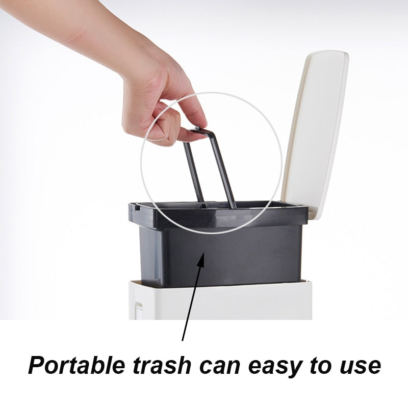 6L Multifunction Plastic Trash Can